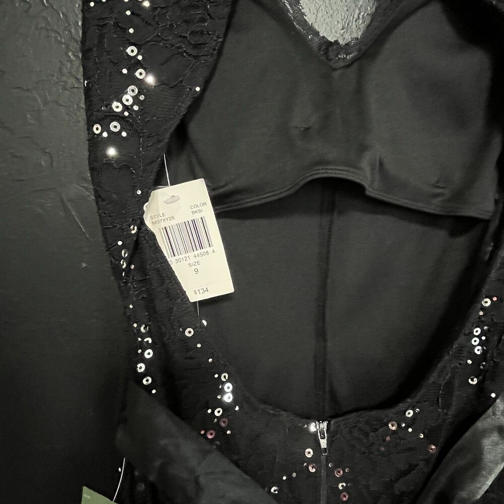 My Michelle Black Sequin Gown – NWT Size 9 - Picture 10 of 15